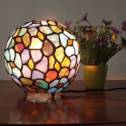 Tiffany Buntglas Tischlampe