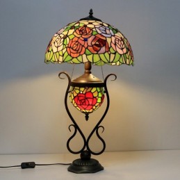 Tiffany Lampe, Buntglas...